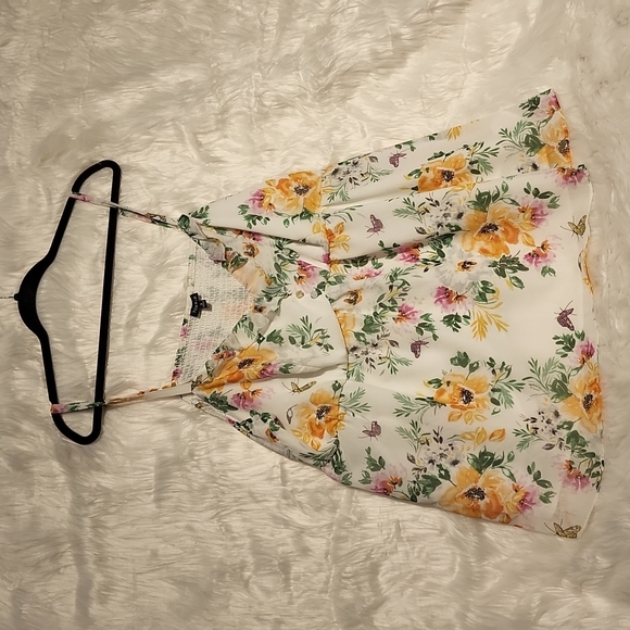 🥳🎉 Host PICK 🎉🥳  Torrid Ivory Floral Chiffon Babydoll Cami Sz 3 - Picture 5 of 11
